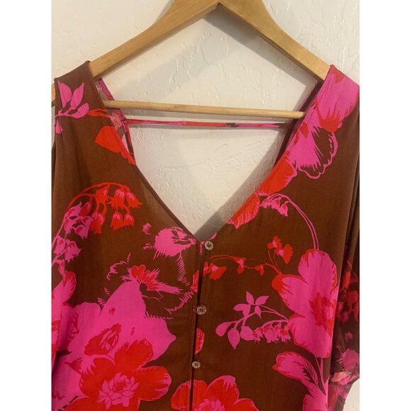 Cabi Pink & Red Tahitian Summer Swim Coverup - Picture 8 of 13